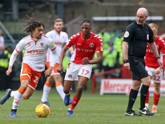 Nya Kirby made his first start in a Blackpool shirt