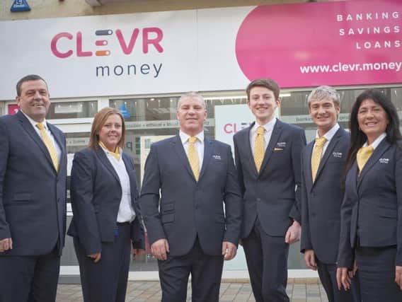 The CLEVR Money team, with Anthony Brookes pictured far left