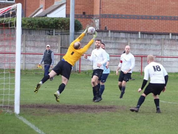 Action from Highfield Social v Exceptional Kitchens Picture: KAREN TEBBUTT