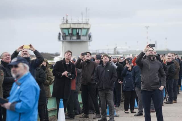 BAE Systems staff record the historic fly-past