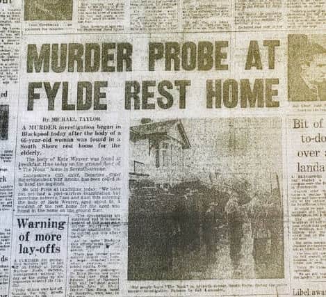 Gazette reports on the murder of Catherine 'Kitty' Weaver, Blackpool, 1978