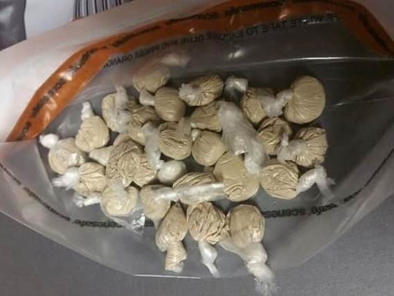 Police said the 'large' amount of drugs was recovered following a stop and search in Blackpool. Photo: Lancashire Police