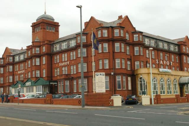Exterior of the Savoy Hotel in Blackpool.