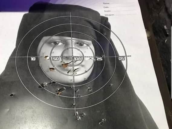 Shooting range uses Shamima Begum picture for target practice