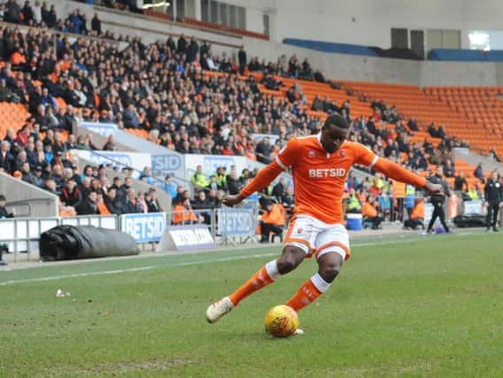 Donervon Daniels tried to give Blackpool width against Oxford