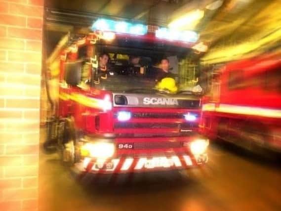 Firefighters attended a ground floor flat where a blaze had broken out in the kitchen