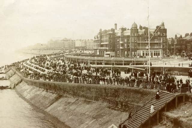Princess Louise officially opened the new section of Blackpool Promenade which was named after her, in May 1912