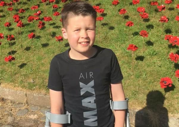 Daniel Crompton, nine, from Hambleton, set a challenge to walk 1 million steps before February 21 to raise funds for two charities, despite suffering from the debilitating condition CRPS