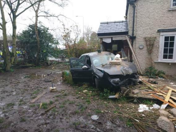 Two men were arrested after fleeing the scene of the crash in Blackpool Road A583 near Kirkham on Wednesday, March 6.