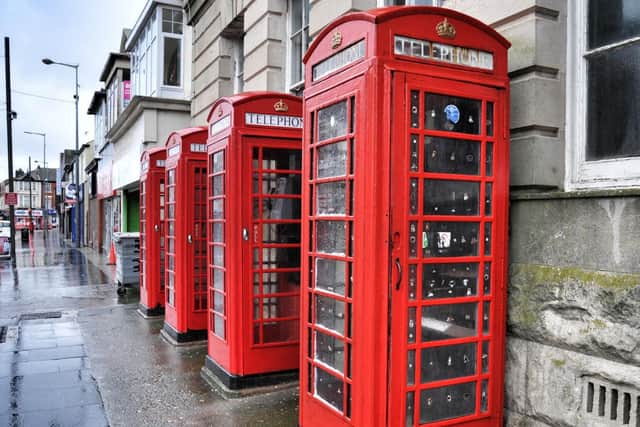 The listed telephone boxes on Abingdon Street