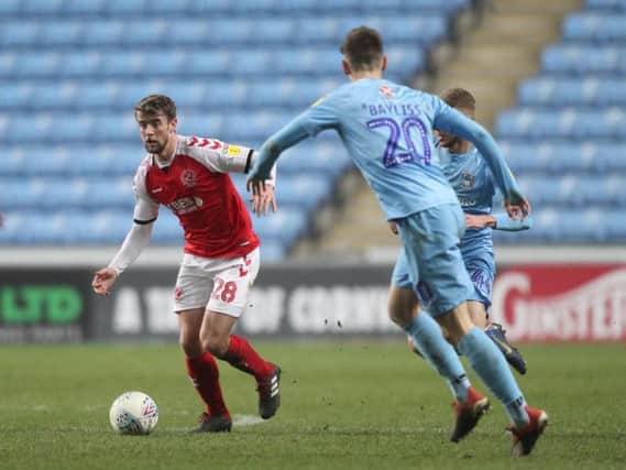 Jack Sowerby replaced Nathan Sheron for the second half at Coventry