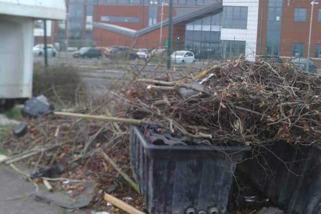 More of the rubbish dumped after the fly-tipping incident at Jubilee Quay, Fleetwood.