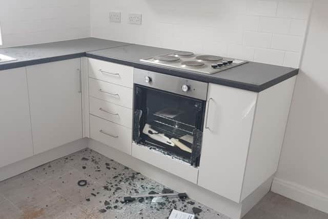 Ovens have also been smashed during the attack.
