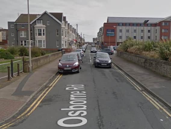 Two people are being sought by Blackpool Police in connection to an incident on Osborne Road yesterday.