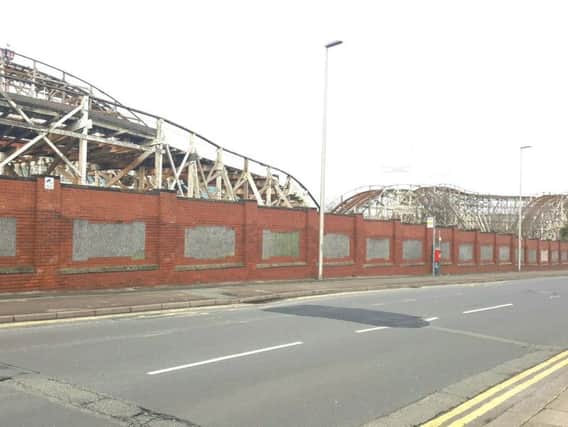 The boundary wall at the Pleasure Beach needs replacing