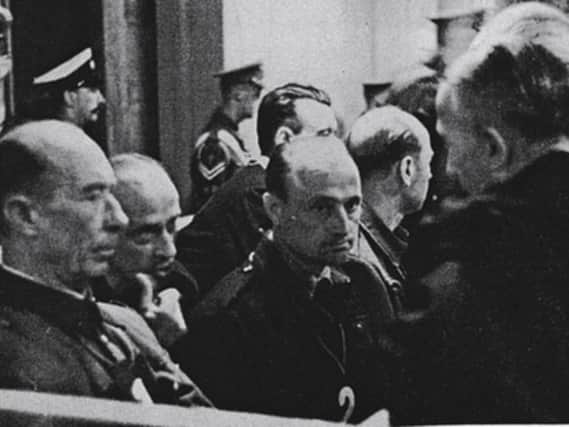 Emil Schulz, a former Gestapo official, in the dock