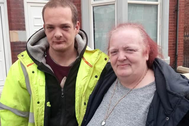 Janette Dawson and her son Ryan Ball who have been ordered to leave their Cambridge Road house.