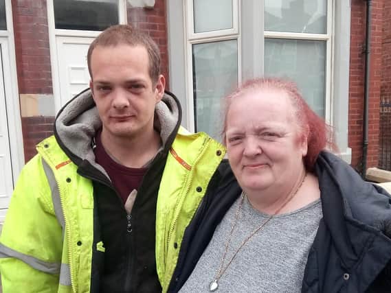 Janette Dawson and her son Ryan Ball who have been ordered to leave their Cambridge Road house.
