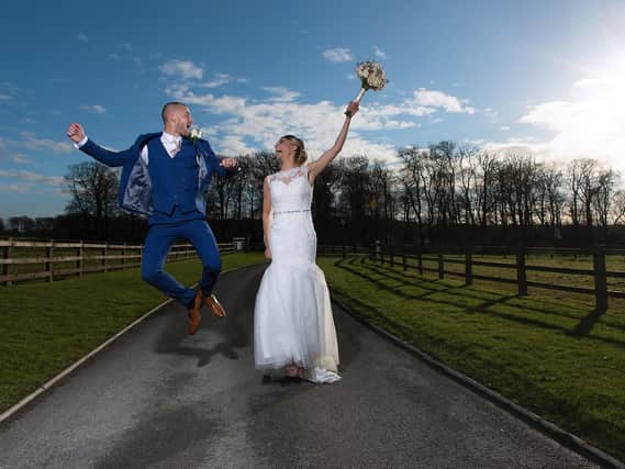 And the winter sun shone for the couple's big day.