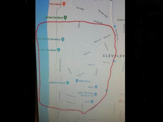 Police uploaded this map of the area covered by the dispersal order this weekend