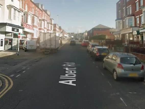 A Google Streetview image of Albert Road in Blackpool town centre