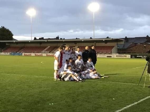 The Fylde Under-18s celebrate their county success