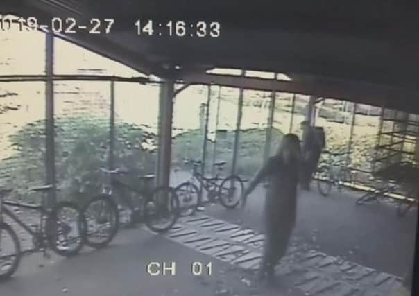 People caught on CCTV in Millfield's bike shed in February