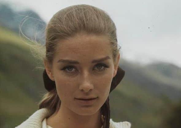 Tania Mallet as Tilly Masterson during the shooting of Goldfinger in Andermatt, Switzerland (Picture: Wikipedia)