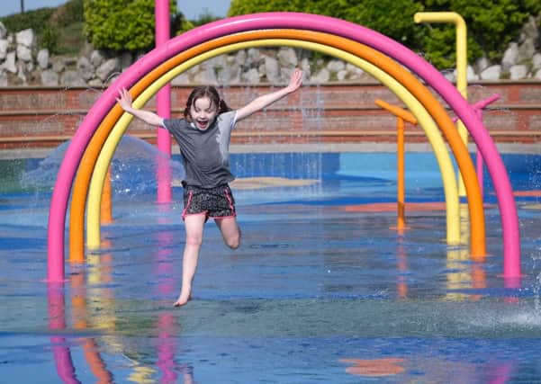Seven-year-old Annabelle Fitton enjoying the Splash! water park