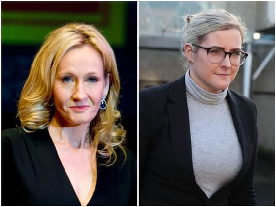 JK Rowling (left), whose former personal assistant Amanda Donaldson (right) has been ordered to repay 18,734 to the Harry Potter author after ruling she obtained the money fraudulently.
