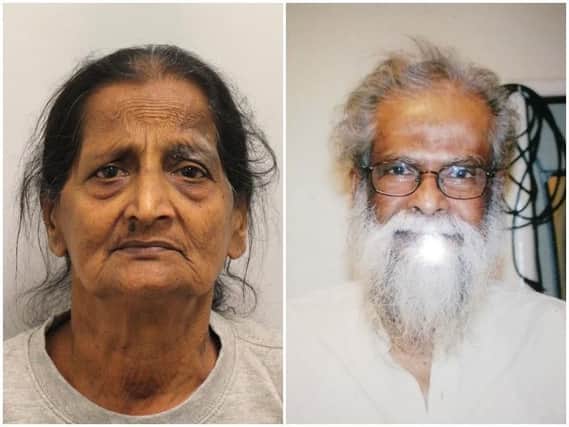 Packiam Ramanathan (left), has been jailed for two years and four months for beating to death her disabled husband Kanagusabi (right).