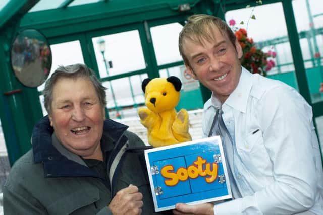Bill Lamb with Sooty's current owner Richard Cadell