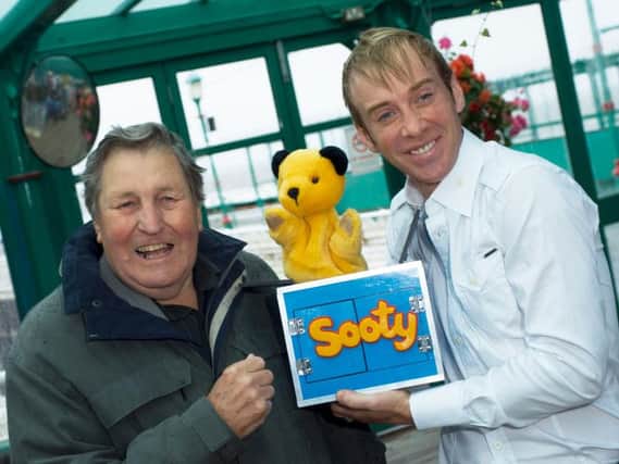 Bill Lamb with Sooty's current owner Richard Cadell