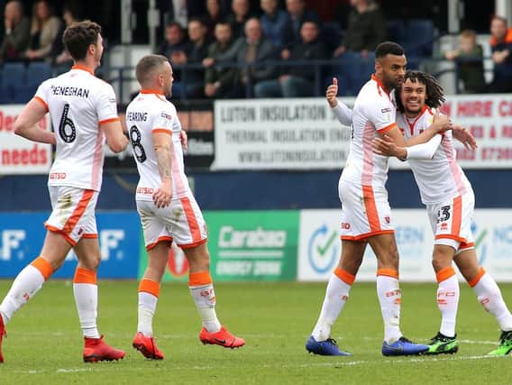 Nya Kirby celebrates scoring his first senior goal
