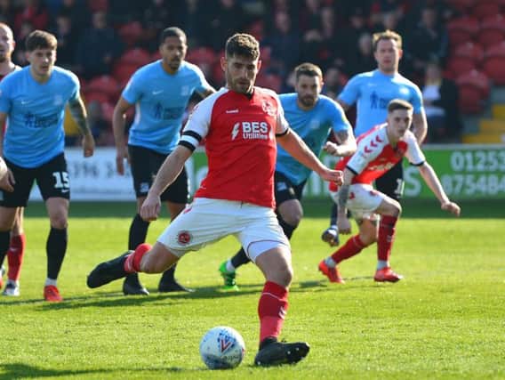 Skipper Ched Evans equalises from the penalty spot for Fleetwood against Southend