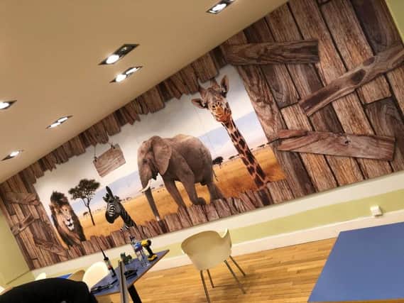 Some of the graphics created for Blackpool Zoo's new party room