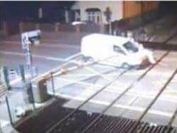 The van driver left a "trail of destruction" in his wake and had also driven into a control box at a roundabout in Plymouth, disabling the traffic lights.