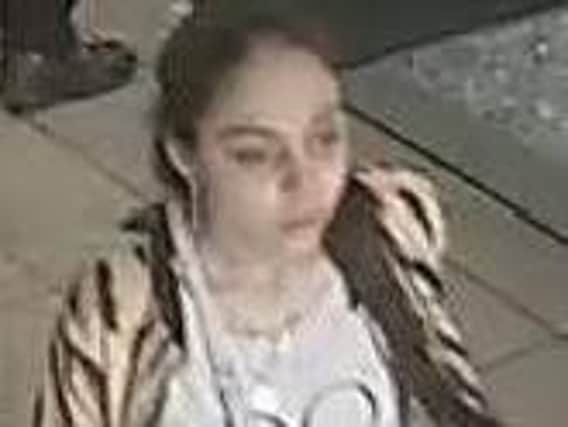 Police want to speak to this woman after a mobile phone was stolen from a customer at McDonalds Bank Hey Street in Blackpool on Tuesday, April 9.
