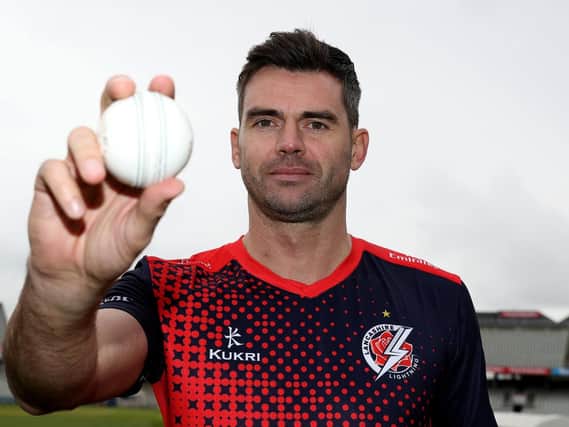 Jimmy Anderson took three wickets on the opening day of Lancashire's County Championship season