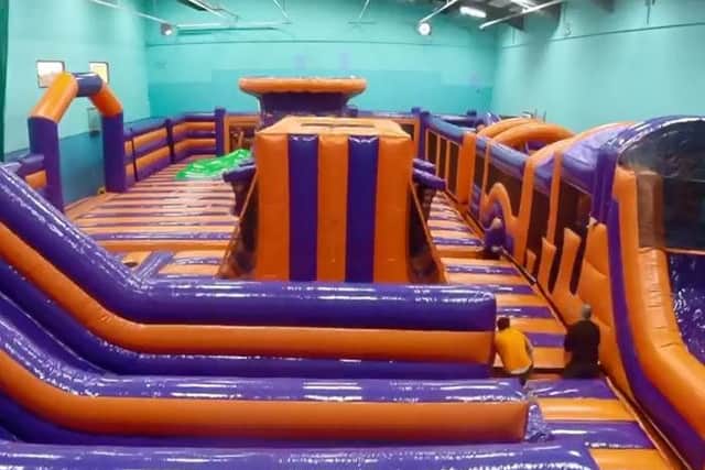 Inside the new Inflate and Play arena which has opened in Blackpool at the Play Football Blackpool site near Aspire Academy