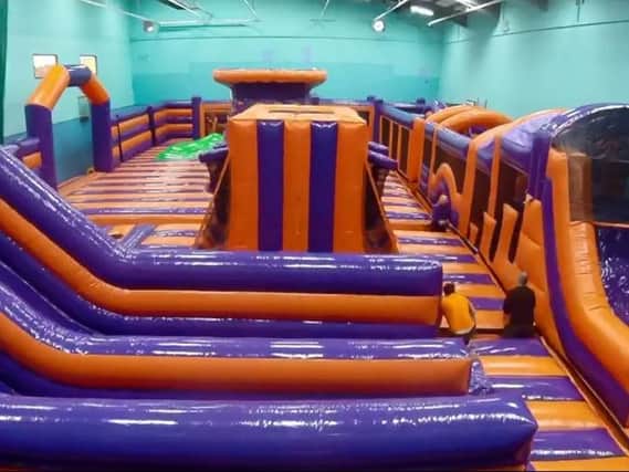 Inside the new Inflate and Play arena which has opened in Blackpool at the Play Football Blackpool site near Aspire Academy