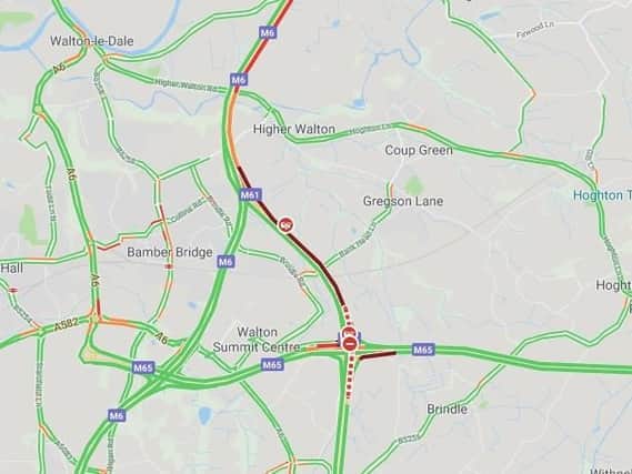 Severe delays reported. Picture from Google maps