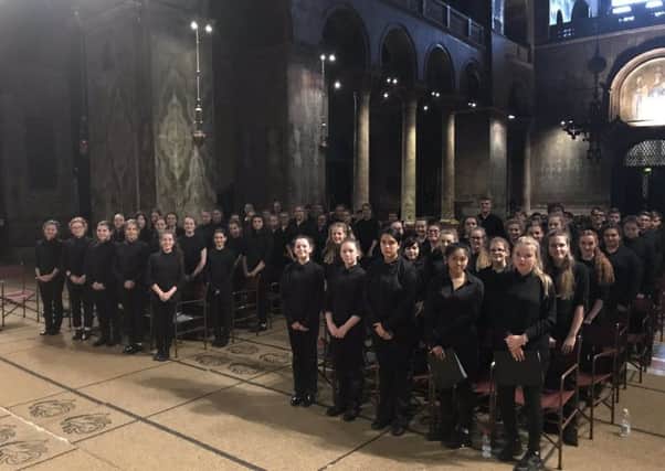LSA Technology and Performing Arts College choir at St Mark's Basilica  in Venice
