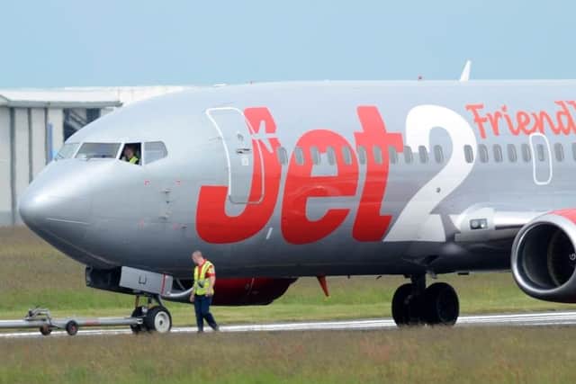 A passenger jet at Blackpool Airport before flights ended in 2014