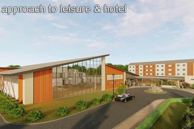 A CGI image showing the proposed hotel