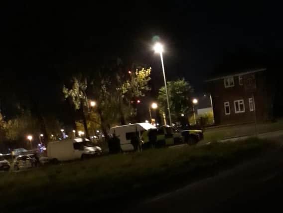 Armed police surrounded a house in Marton last night