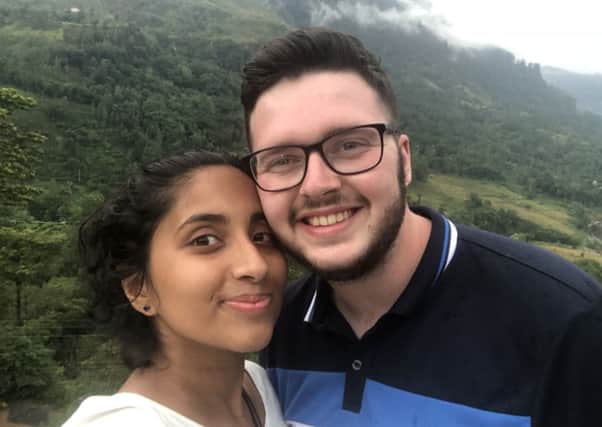 Chris Seddon, from Bispham, and his girlfriend Jayani, who were just a few doors down from one of the terror attacks in Sri Lanka, and were due to visit one of the hotels which was bombed