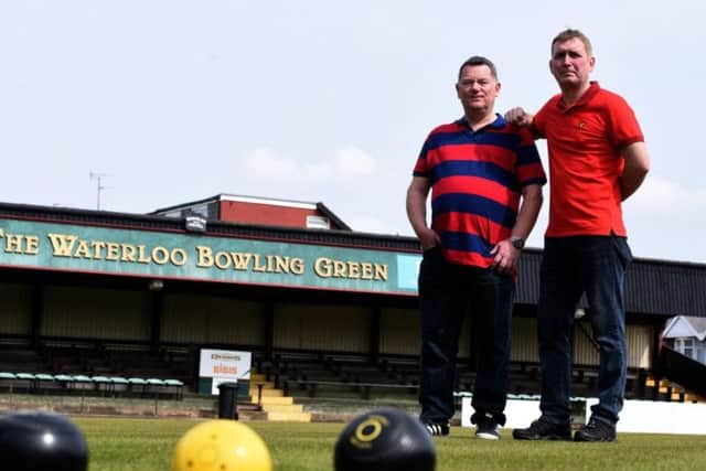 Waterloo Bowling Club have launched a crowfunding campaign to pay for repairs otherwise it may close. Pictured is Mark Mills and Mark Audin