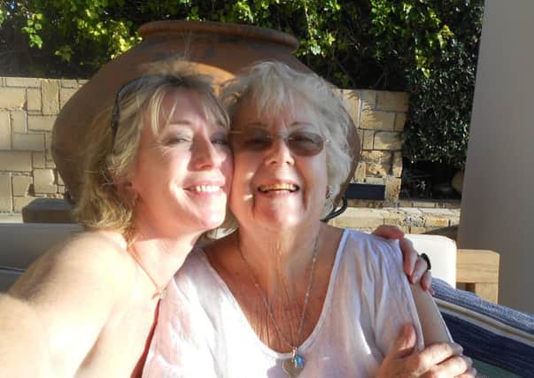 TV weather presenter Emma Jesson with her mum Shirley Hargreaves