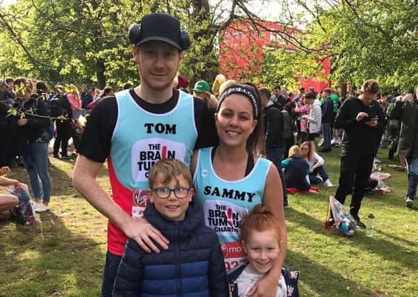 Tom and Sammy McKelvey were supported at the London Marathon by children Oliver and Isabelle